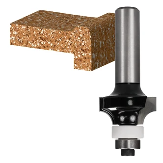 SOLID SURFACE BIT 1/4 RAD. TCT, 2 FLT 1/2 SHK W/BEAR