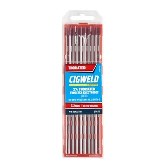 Thoriated Tungsten Electrode 3.2mm 175mm AC RED Tip 1 Packet=10ea (DC Current)