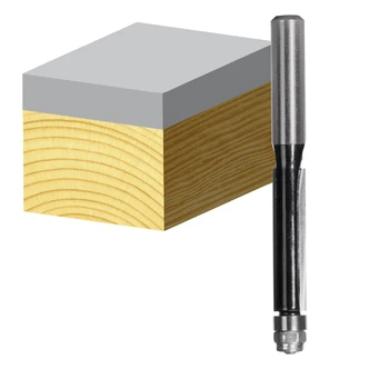TRIM BIT FLUSH 12.7MM TCT, 2 FLT 1/2 SHK W/BEAR