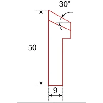 ITM EXTERNAL TOOL BIT, 30 DEG X 50MM HIGH, TO SUIT PRO2PB BEVELLER