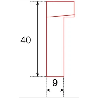 ITM FACING TOOL BIT, 0 DEG X 40MM HIGH, TO SUIT PRO2PB BEVELLER