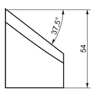 ITM INTERNAL TOOL BIT, IB375/54, 37.5 DEG X 54MM HIGH, TO SUIT PRO10PB BEVELLER
