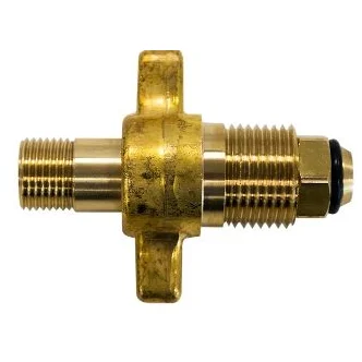 LPG Cylinder Adaptor With Safety Valve Suit LT40 Torches (POL to 5/8" UNF) Weldclass