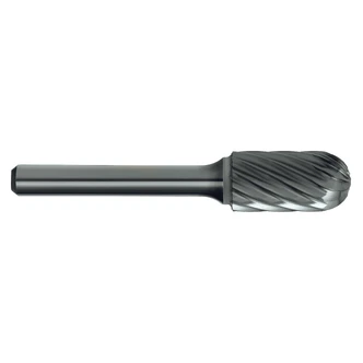 BURR B216 CARB CYL RAD-END ALU-CUT 1/4-SHK