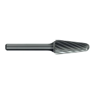 BURR B220 CARB TAPER RAD-END ALU-CUT 1/4-SHK 1/2IN