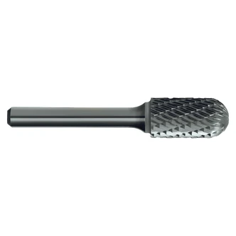 BURR B301 CARB CYL RAD-END DBL-CUT 6MM-SHK