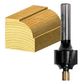 BEADING BIT RAD. TCT, 2 FLT 1/4 SHK W/PLT