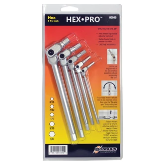 BONDHUS SET 5 CHROME HEX-PRO WR CLAM