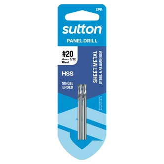 DRILL D131 PANEL SHORTIE HSS BRT 2PK
