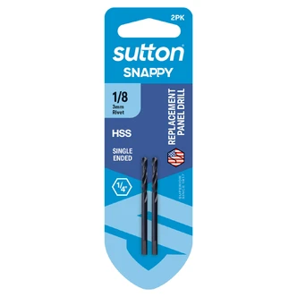 DRILL D226 PANEL SHORTIE HSS BLUE CARDED 2PK