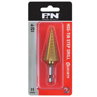 DRILL STEP HSS-TIN HEX-SHK QUICKBIT CARDED