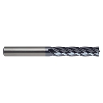 E/MILL E128 LONG 4 Flute R30 JIS HSS-Co.8 TiCN