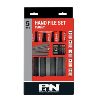 FILE SET FLAT,RND,MILLSAW BST, 1/2RND,SQ 2ND 5PC P&N