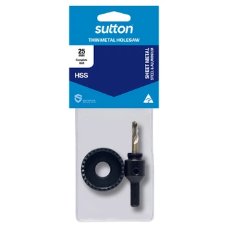 HOLESAW H101 HSS SHEET METAL W/ARBOR HANGPACK
