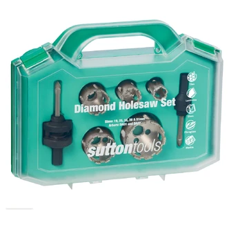 HOLESAW H115 DIAMOND GRIT SEGMENTED SET