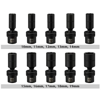 3/8" Drive 6-Point Metric Deep Universal Impact Socket