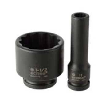 1/2" Drive 12-Point Metric Deep Impact Socket
