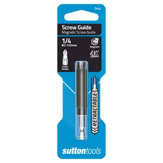 BIT HOLDER S130 MAGNETIC W/GUIDE 1/4IN POWER 1PK