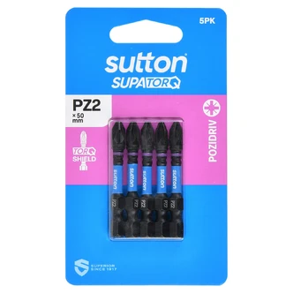 SCREWDRIVER BIT S202 SUPATORQ POZIDRIV PZ2 5PK