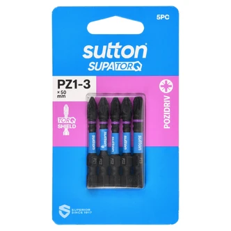 SCREWDRIVER BIT S202 SUPATORQ POZIDRIV SET PZ1-3 5PC