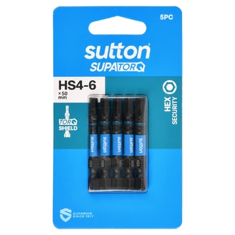 SCREWDRIVER BIT S208 SUPATORQ HEX-S SET HS4-6 5PC
