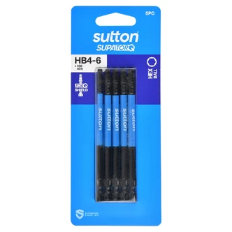 SCREWDRIVER BIT S210 SUPATORQ HEX BALL SET HB4-6 5PC