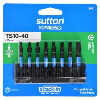 SCRDRV BIT S214 SUPATORQ TORX SEC SET STACK-IN 8PC