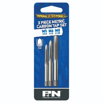 TAP HAND SET CARDED 3PC P&N WORKSHOP
