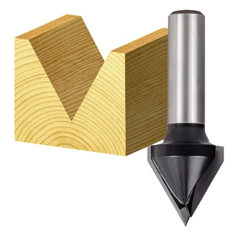 VEE GROOVE BIT 25.4 X 60 DEG TCT 2 FLT SHK