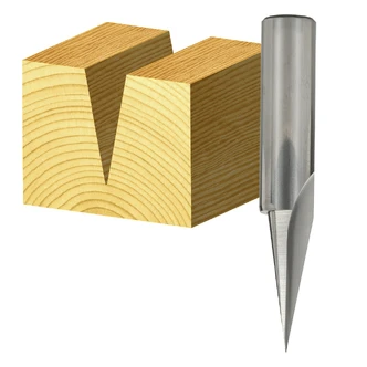 V GROOVE BIT SOLID CARBIDE, 1 FLT SHK