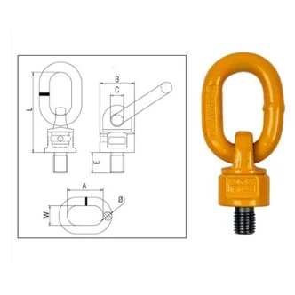 ITM G80 LIFTING POINT, OBLONG EYE BOLT