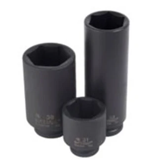 1/2" Drive 6-Point Metric Deep Impact Socket