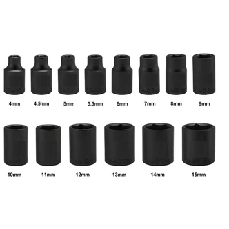 1/4 Drive 6-Point Metric Standard Magnetic Socket
