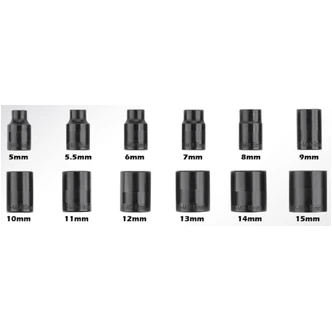 1/4 Drive 6-Point Metric Deep Magnetic Slide Impact Socket