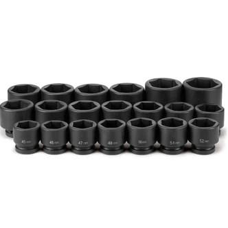 1-1/2" Drive 6-Point Metric Standard Impact Socket