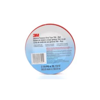 3M™ General Purpose Vinyl Tape 764, Red, Individually Wrapped Conveniently Packaged