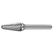 HOLEMAKER CARBIDE BURR, TAPERED RADIUS END HEAD SHANK DC