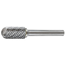 HOLEMAKER CARBIDE BURR CYLINDRICAL RADIUS END HEAD 6MM SHANK DC