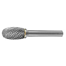 HOLEMAKER CARBIDE BURR, OVAL SHAPE, HEAD, 6MM SHANK DC