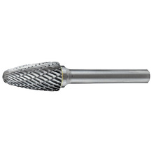 HOLEMAKER CARBIDE BURR, TREE SHAPE RADIUS END HEAD, 6MM SHANK DC