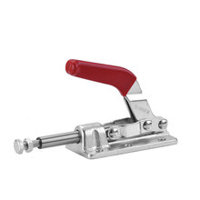 TOGGLE CLAMP, PUSH/PULL, FLANGE BASE, BENT HANDLE,