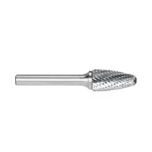 Tree Pointed Nose Carbide Burr, 1/4in shank dia. Carded