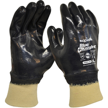 Blue Knight Fully Coated Nitrile Glove, Retail Carded (12 PK)