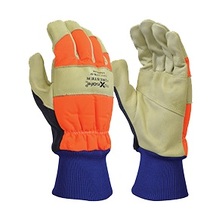 Maxisafe HiVis Cowgrain Chainsaw Gloves - 12 PK