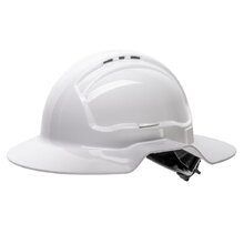 Broad Brim Vented Hard Hat – Ratchet