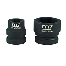 M7 IMPACT SOCKET 1/2" DRIVE STUBBY METRIC