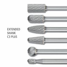 Extended Burrs 1/4" Shank - Tungsten Carbide