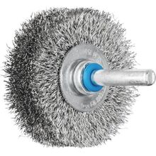 Shaft Mounted Wheel Brushes Rbu - Crimped Inox Wire - 6mm Shaft - Single Pack