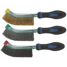 Curved Hand Scratch Brushes Hbg Economy Plastic Handle 265mm