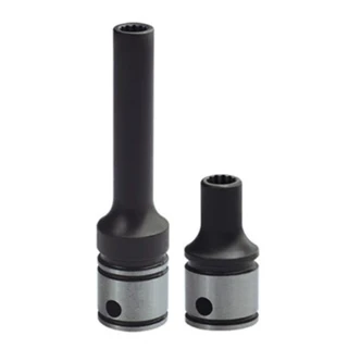 1/4in Drive Deep 12 Point Socket Dual Action